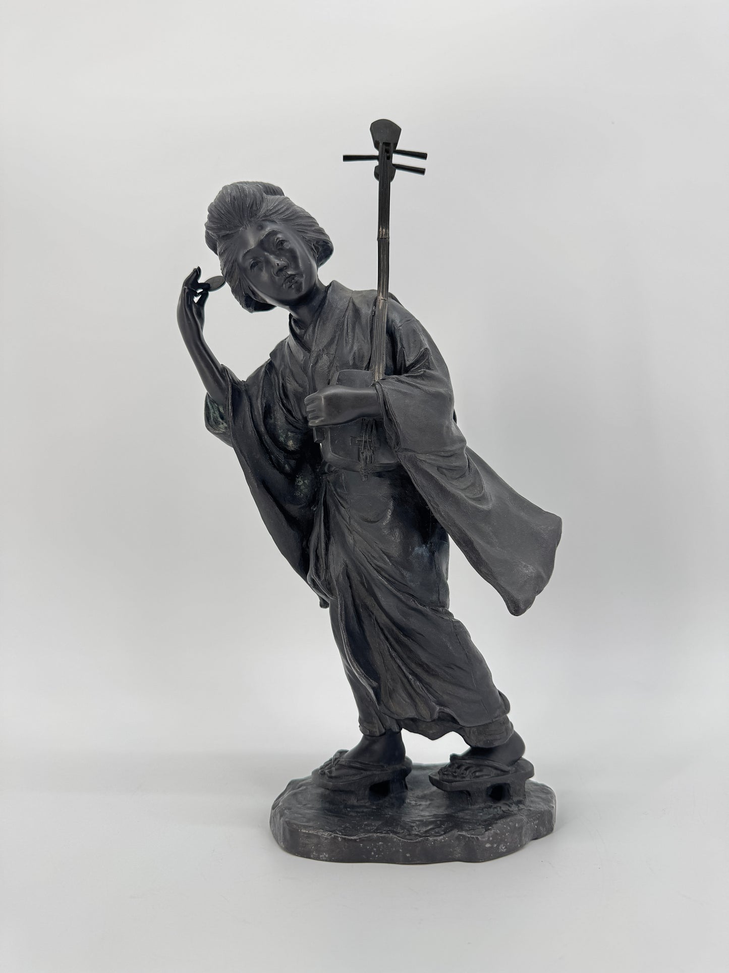 Skulptur / Okimono aus Bronze aus Japan, Meiji Periode