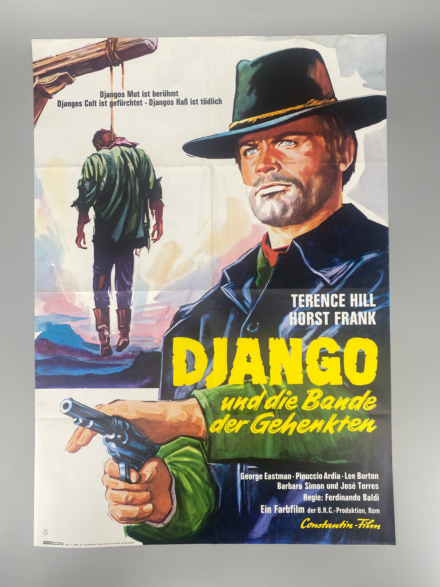 3x Italo-Western Plakate, Django (Terence Hill) und Deine Wille geschehe...