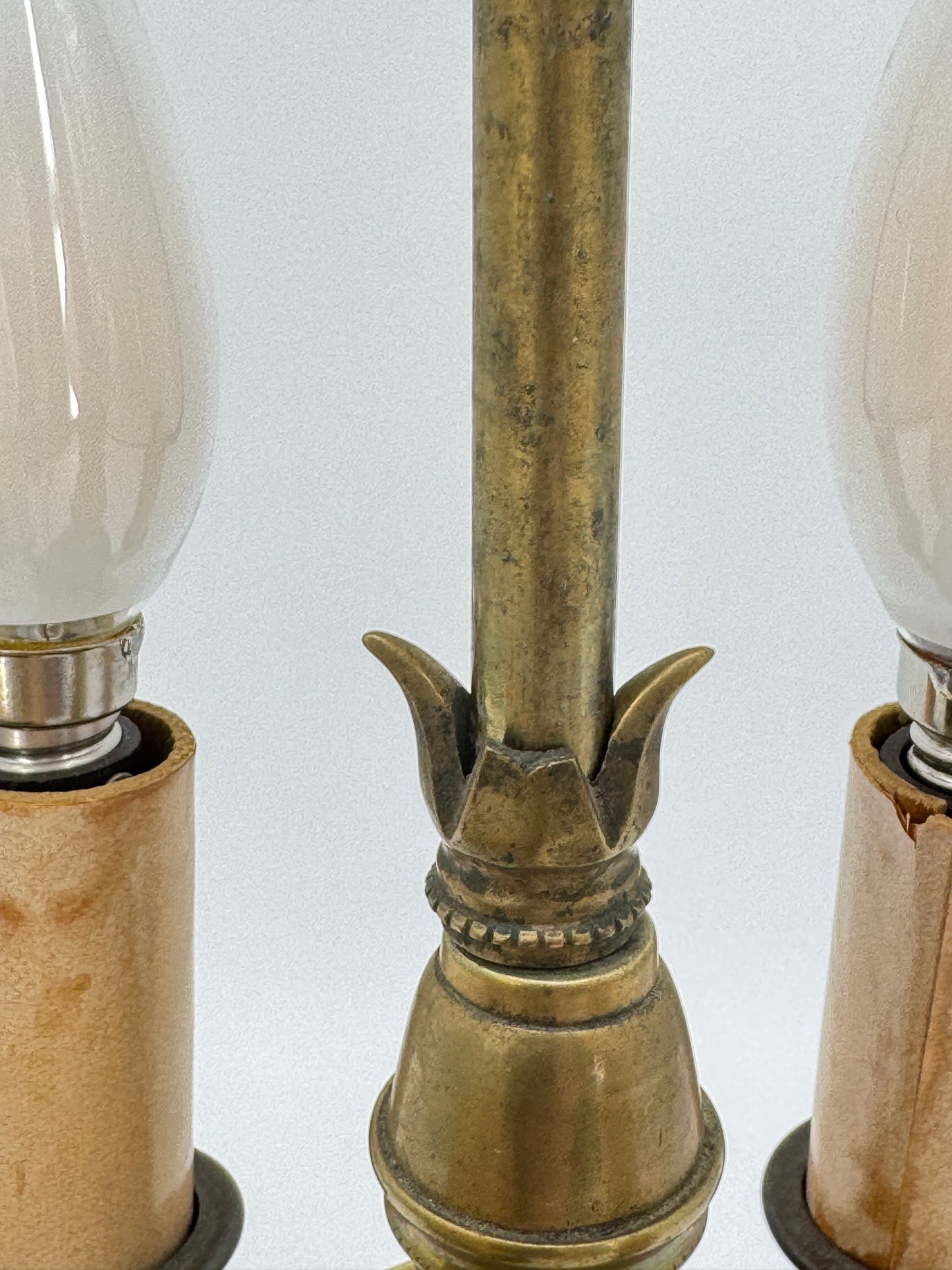 Bouilotte Tischlampe aus Messing Im Empire Stil