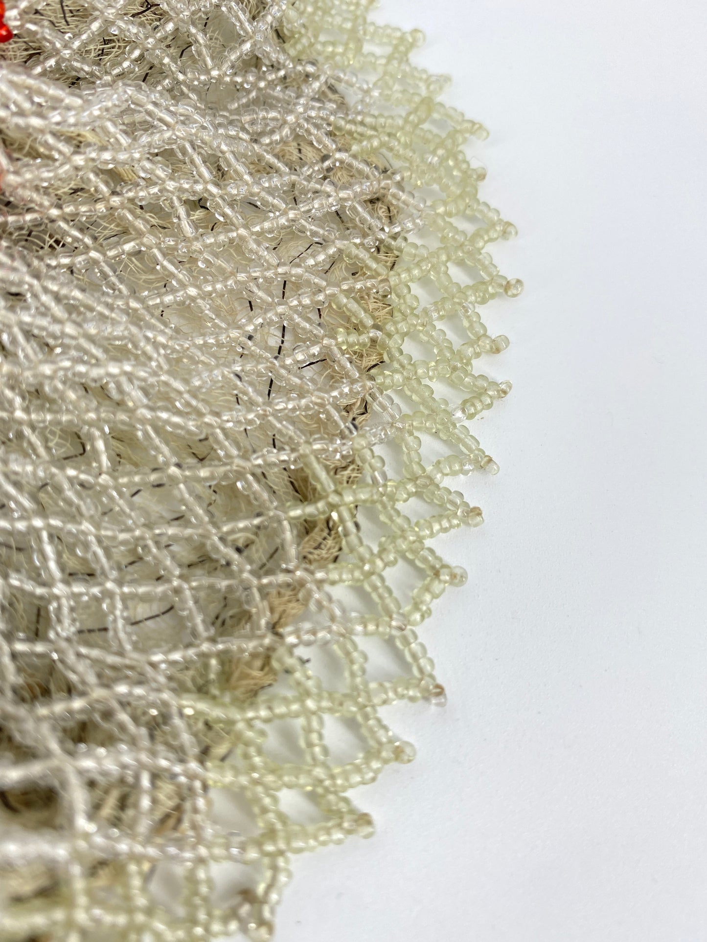 Antikes Art Deco Reticule aus Glasperlen, 20er 30er