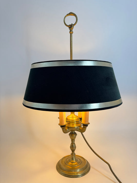 Bouilotte Tischlampe aus Messing Im Empire Stil