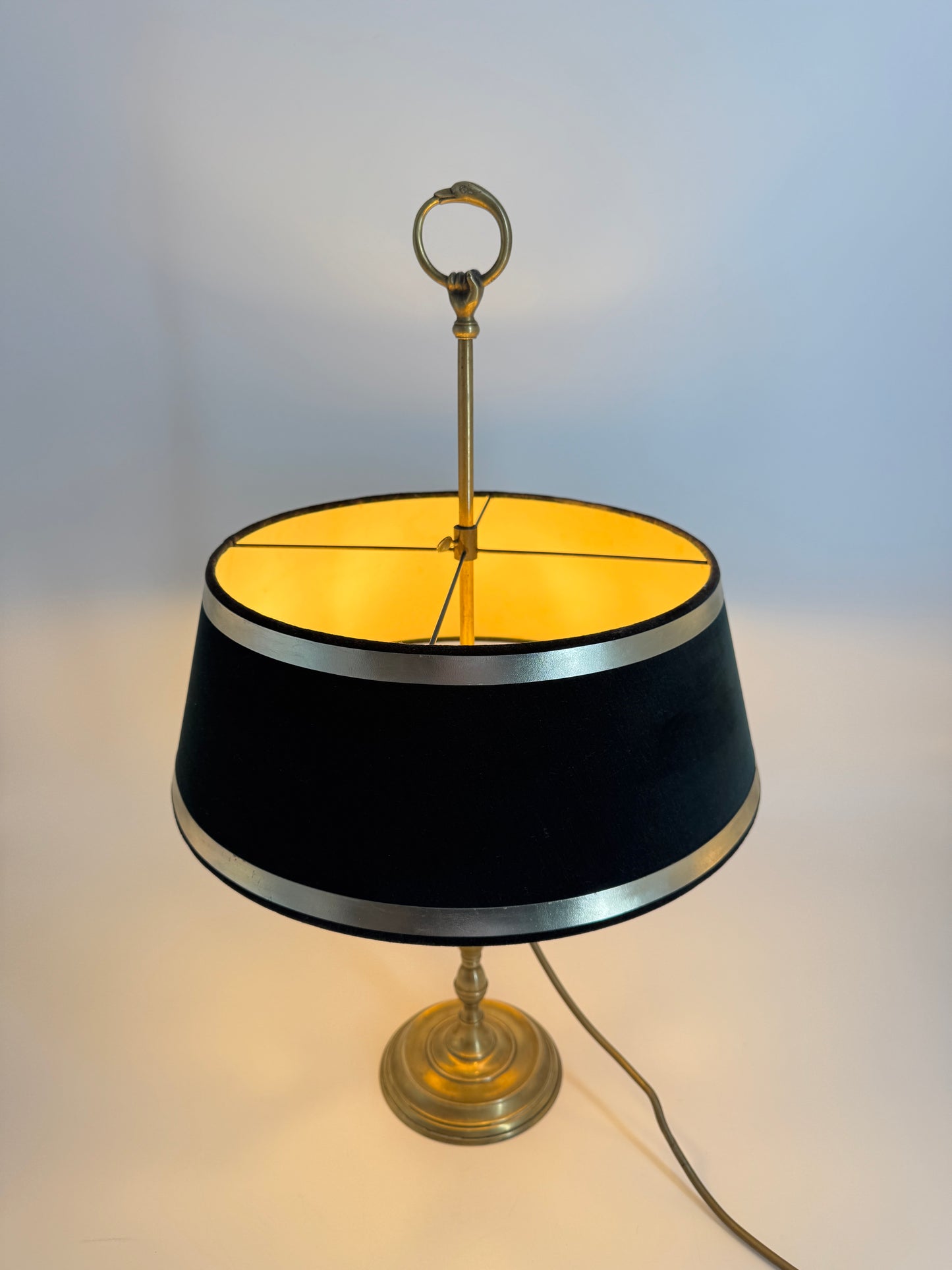 Bouilotte Tischlampe aus Messing Im Empire Stil