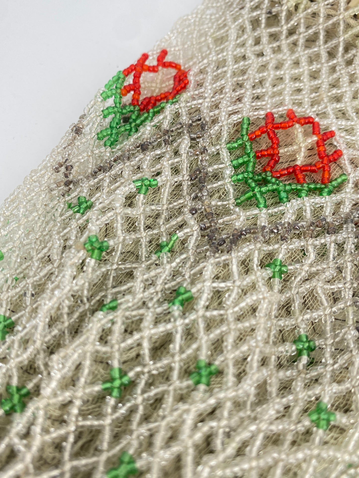 Antikes Art Deco Reticule aus Glasperlen, 20er 30er