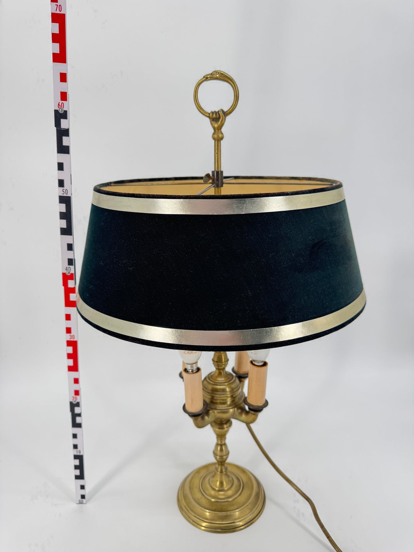 Bouilotte Tischlampe aus Messing Im Empire Stil