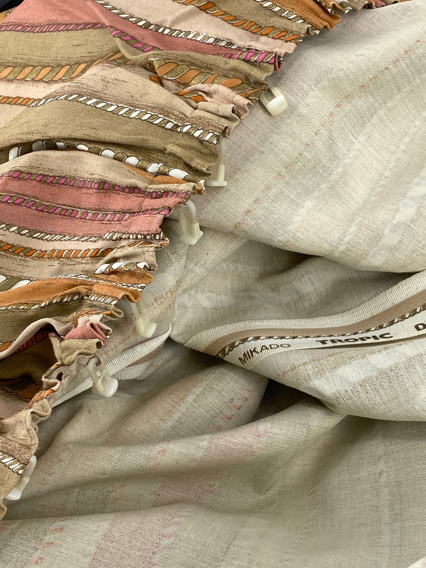 2 Vorhänge von Elsbeth Kupferoth, Textil Design 2.50 x 4.60m, 80er