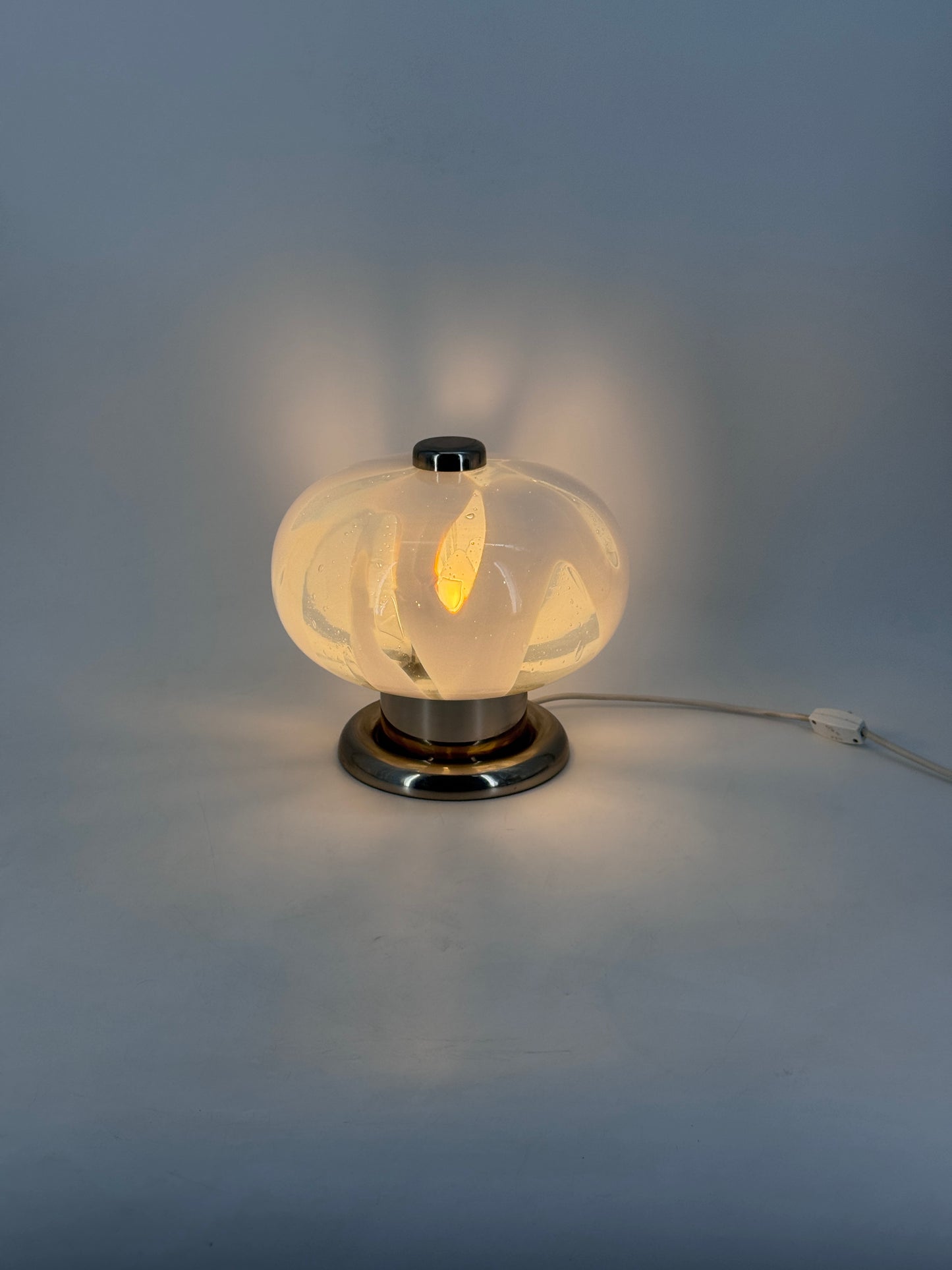 Mid Century Design, Tischleuchte, Muranoglas, Italien, 70er