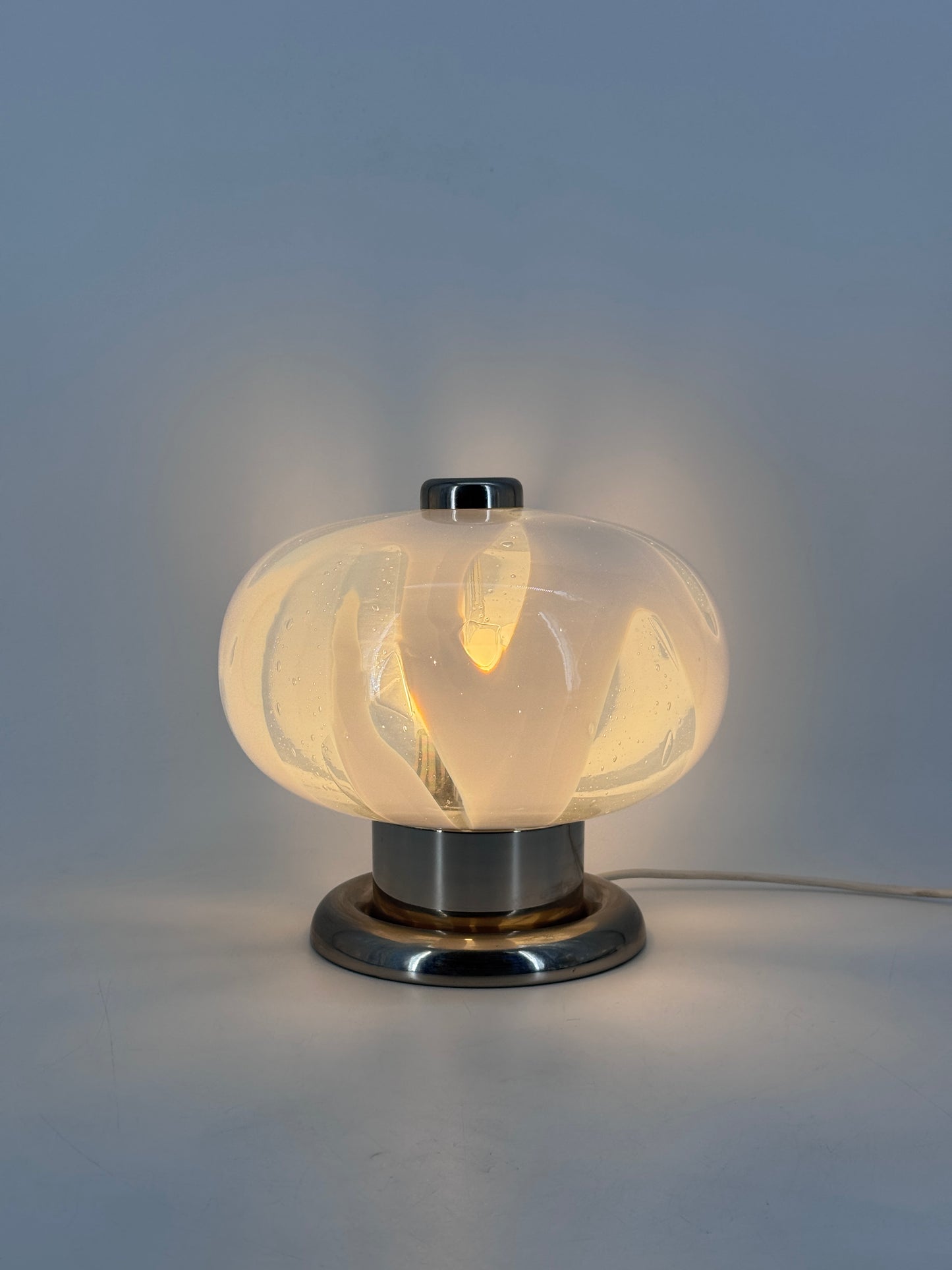 Mid Century Design, Tischleuchte, Muranoglas, Italien, 70er
