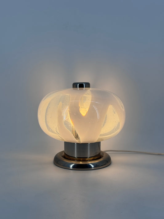 Mid Century Design, Tischleuchte, Muranoglas, Italien, 70er