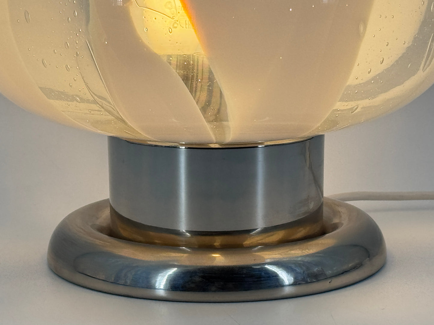 Mid Century Design, Tischleuchte, Muranoglas, Italien, 70er