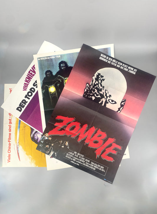 4X B-Movie Kinoplakate. Evel Knievel, Zombie...