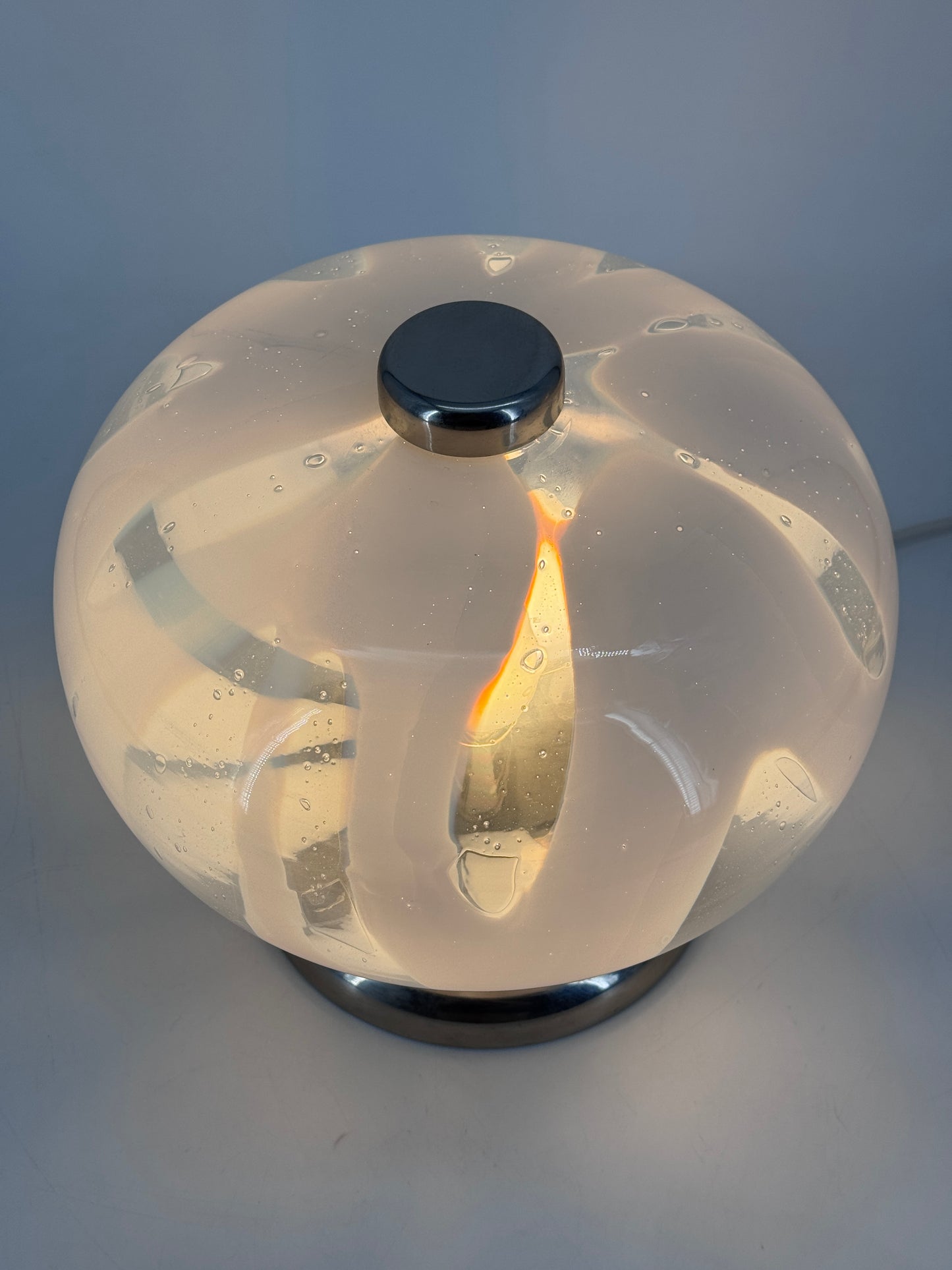 Mid Century Design, Tischleuchte, Muranoglas, Italien, 70er