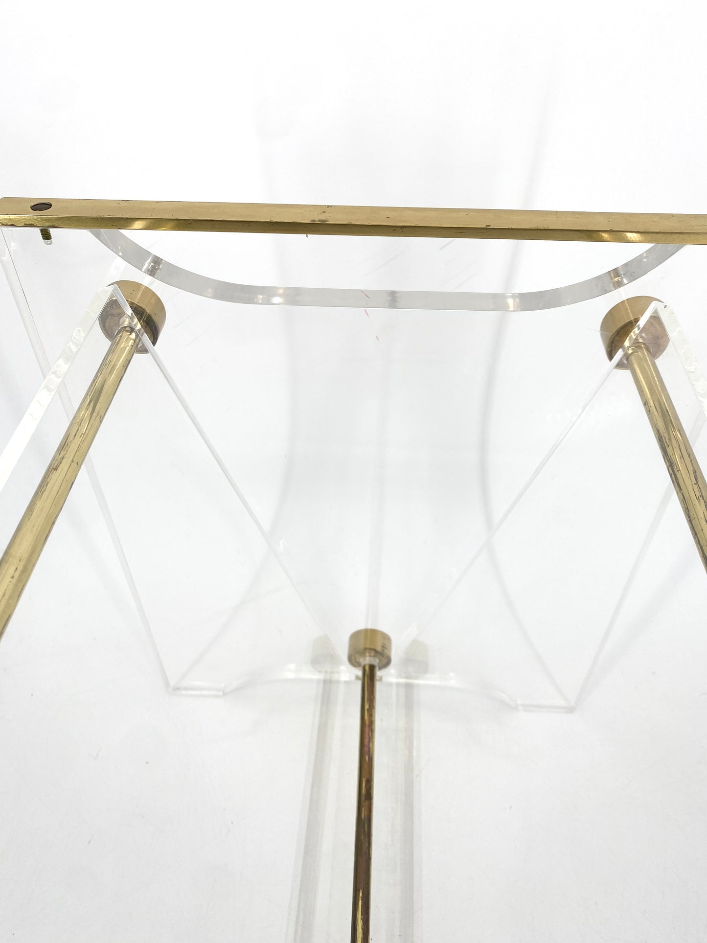 Zeitungsständer aus Acrylglas im Hollywood Regency Stil, 1970er