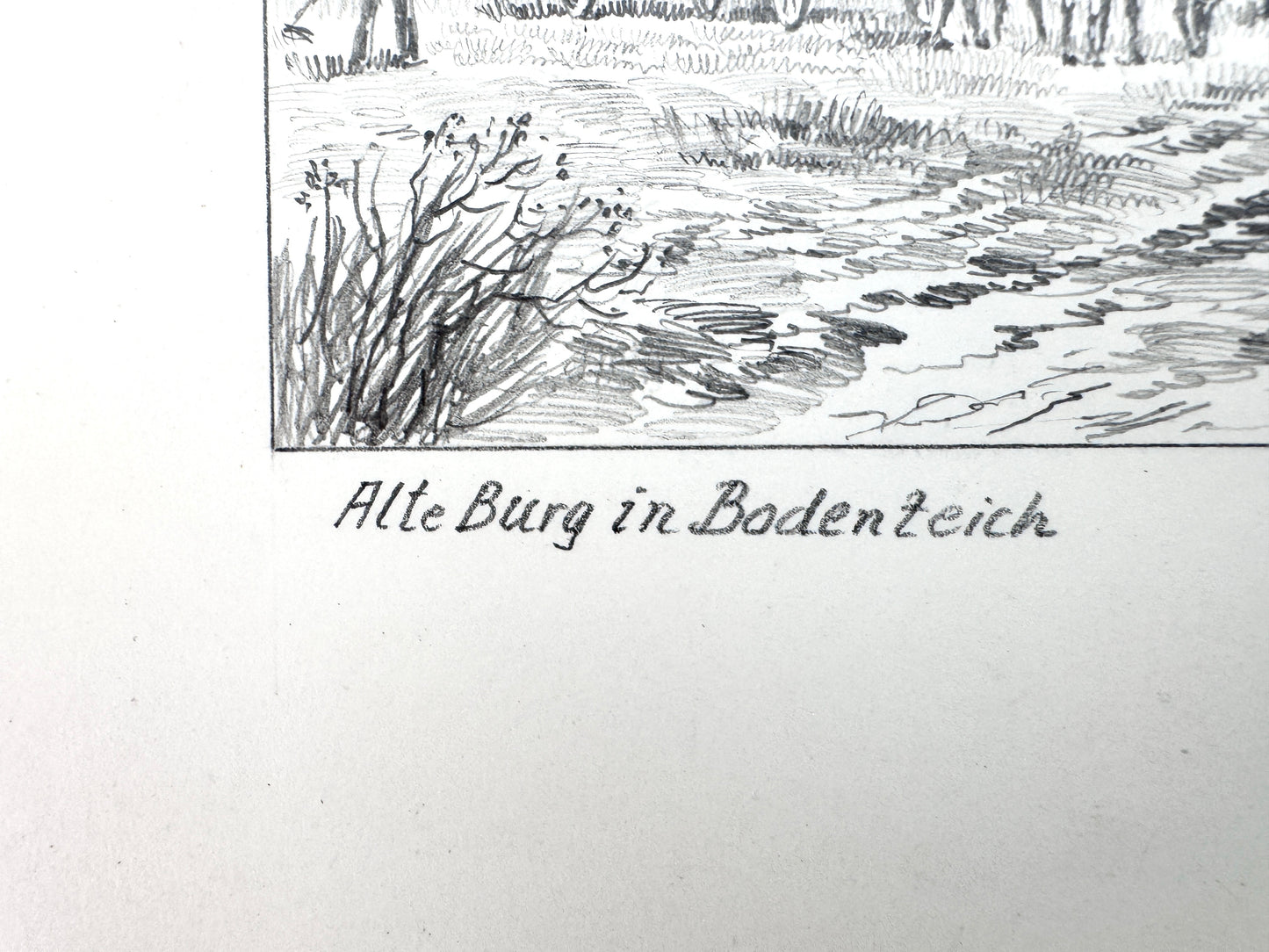 Alte Burg Bad Bodenteich. Zeichnung von Heinz Wehlisch