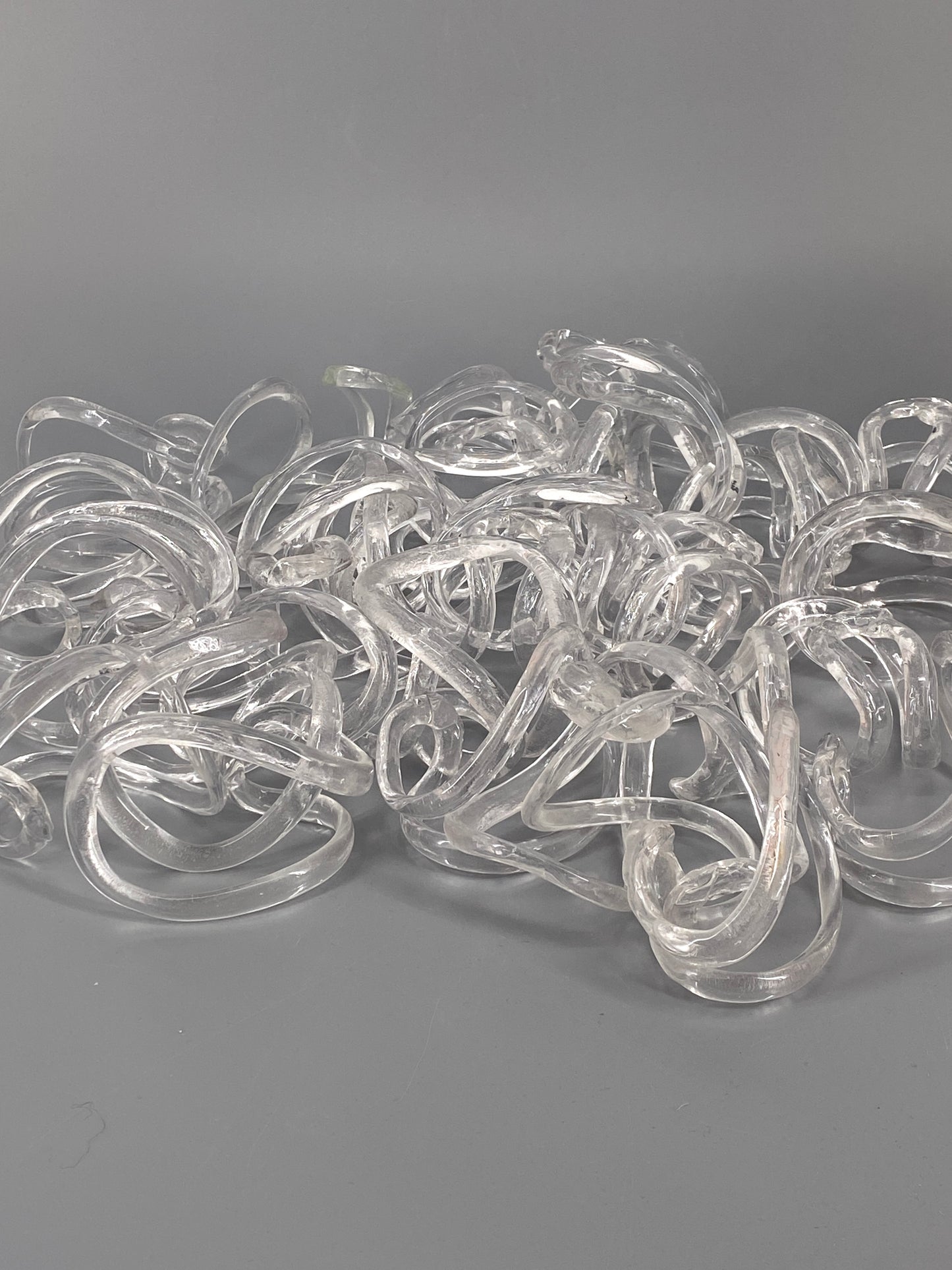 40 Glasringe für den Kronleuchter "Giogali" von Angelo Mangiarotti für Vistosi, Italien, 1966