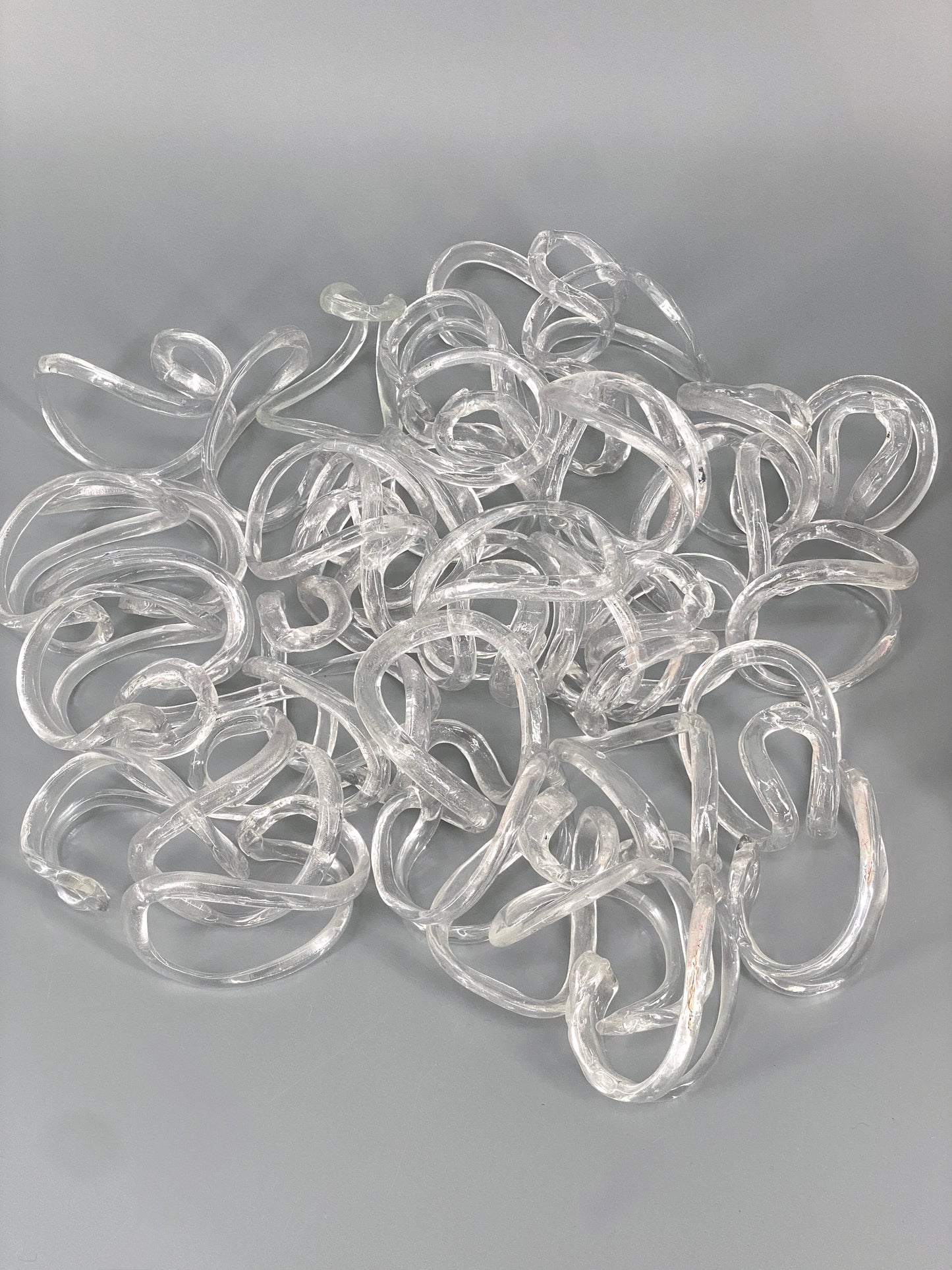 40 Glasringe für den Kronleuchter "Giogali" von Angelo Mangiarotti für Vistosi, Italien, 1966