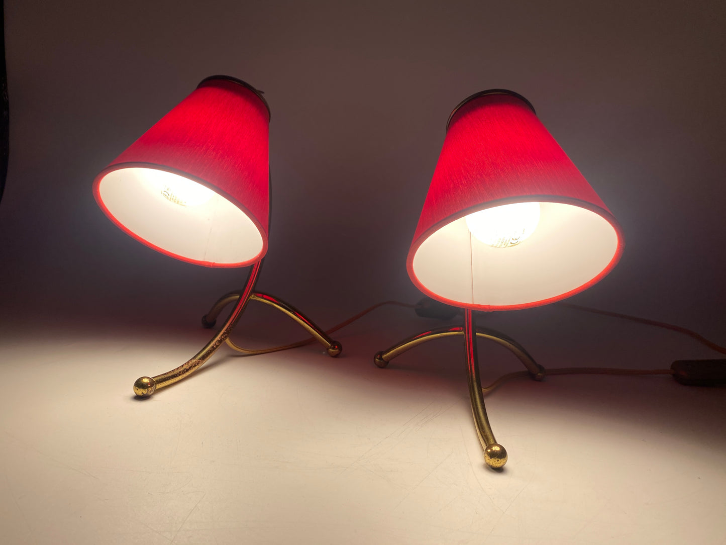 Paar Tischlampen, 50er Jahre