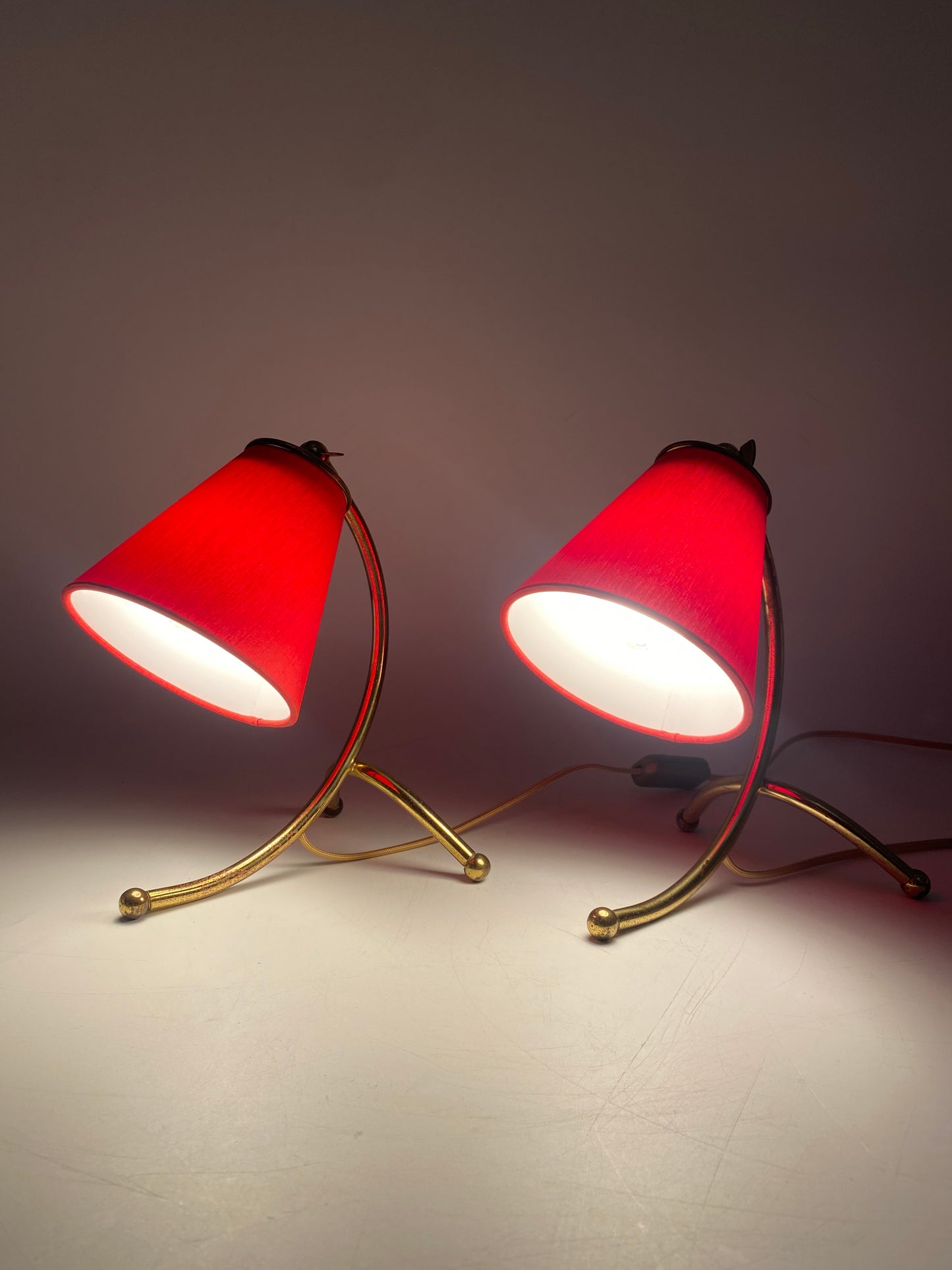 Paar Tischlampen, 50er Jahre