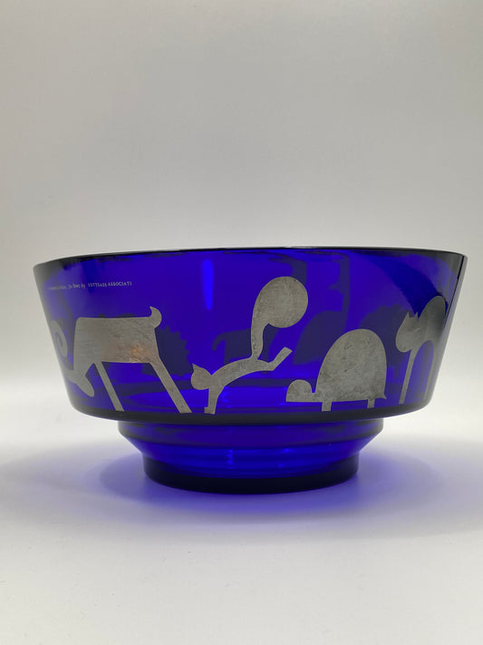 Glasschale "AIA" Marco Susani & Elisabeth Vidal für Sottsass Associati by Ettore Sottsass, 70er