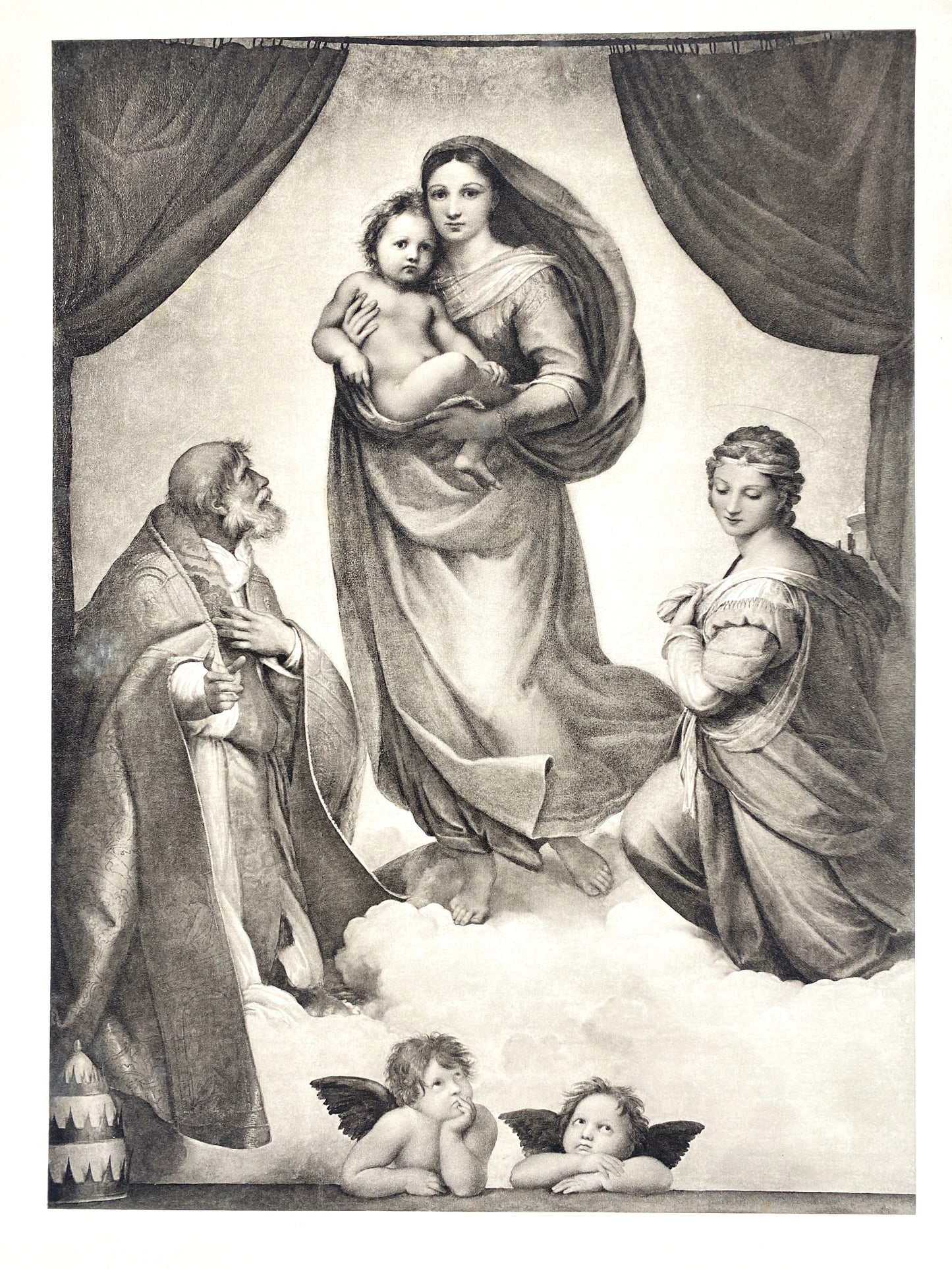 Die sixtische Madonna, Raffael. Reproduktion von Richard Bong