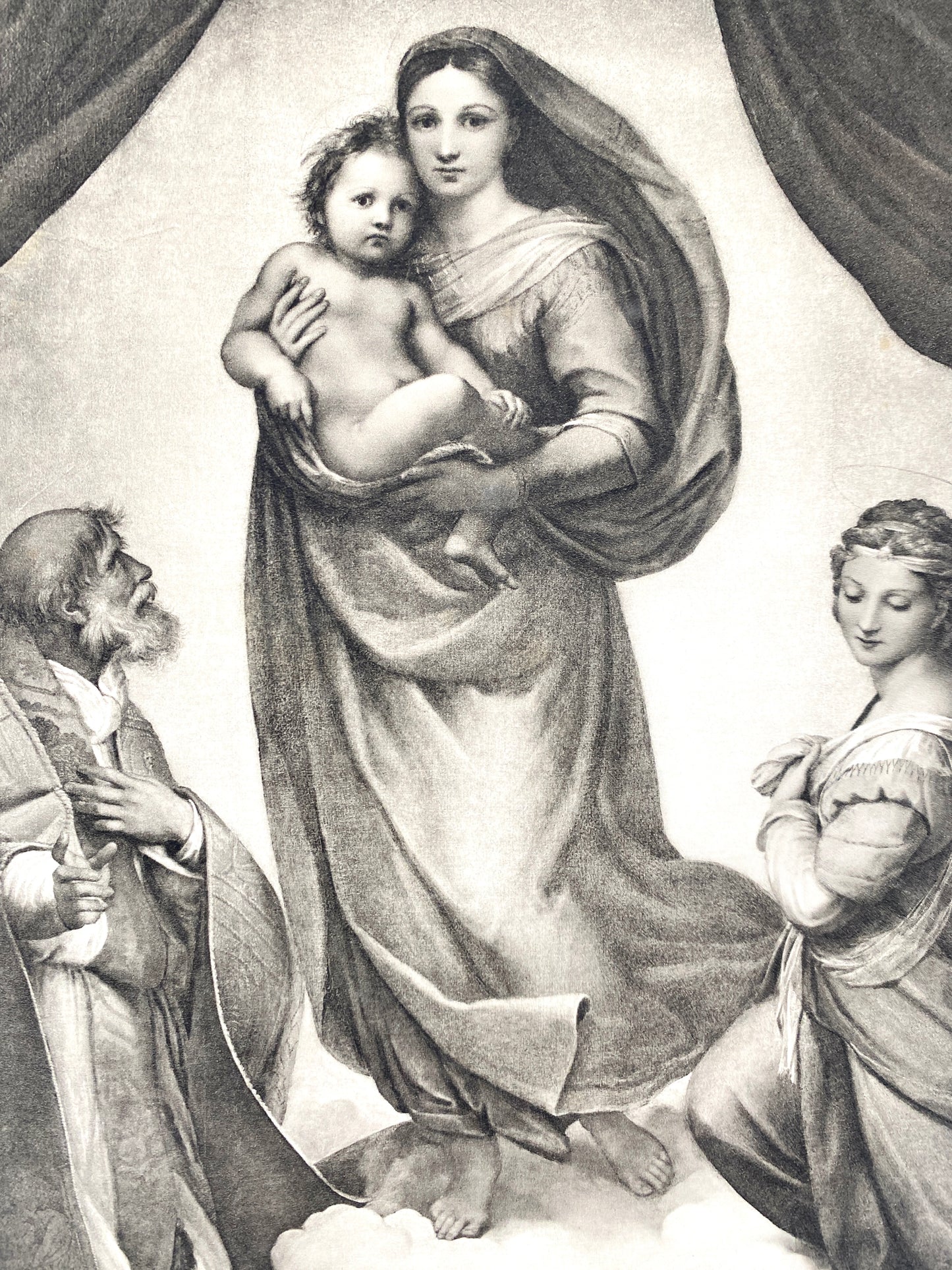 Die sixtische Madonna, Raffael. Reproduktion von Richard Bong