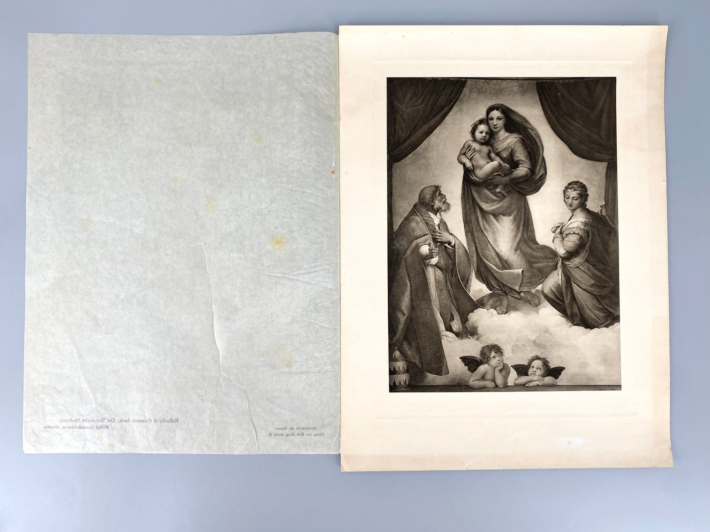 Die sixtische Madonna, Raffael. Reproduktion von Richard Bong