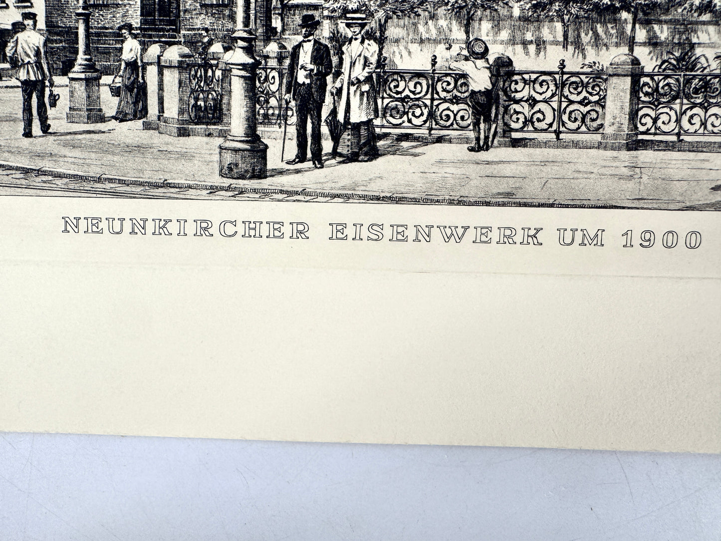 Neunkircher Eisenwerk. Druckgrafik von Heinz Wehlisch