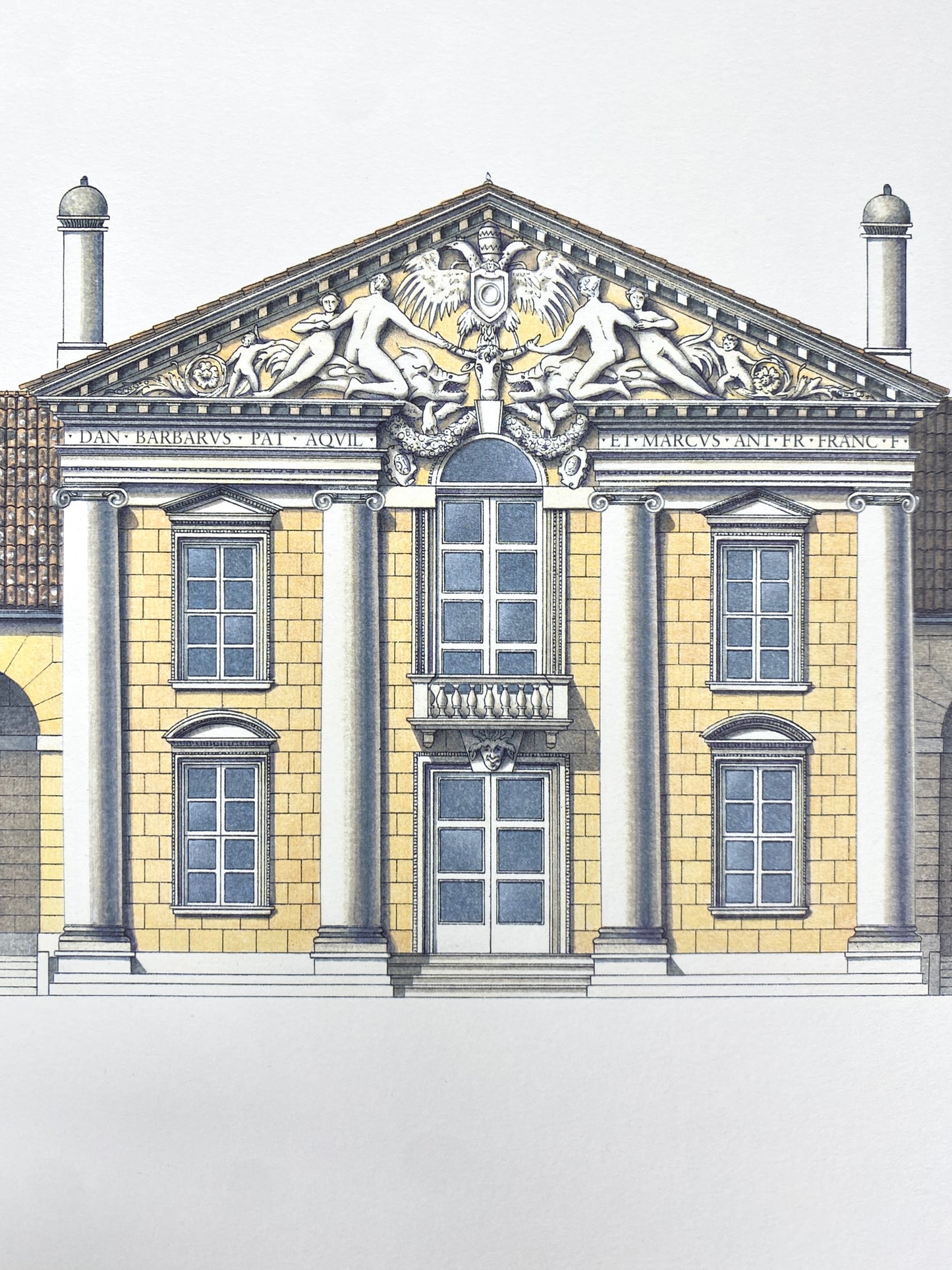 Villa Barbaro, Italien. Plakat aus dem Verlag Lidiarte