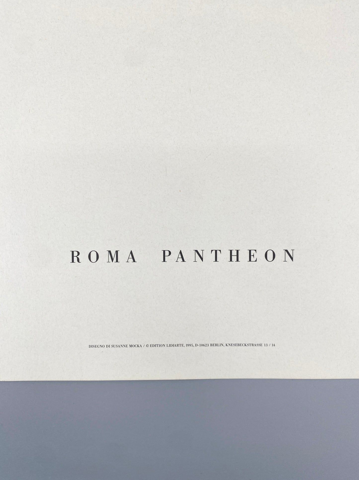 Pantheon Rom, Plakat aus dem Lidiarte Verlag