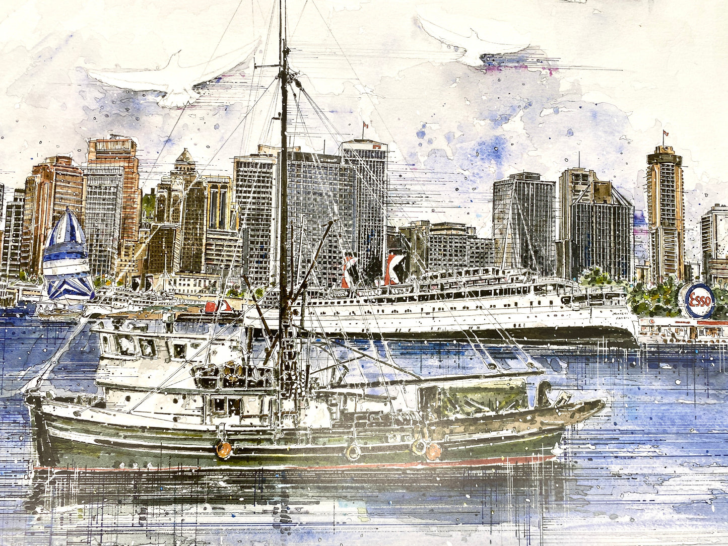 Vancouver - On the Waterfront. Plakat von G. Paraghamian