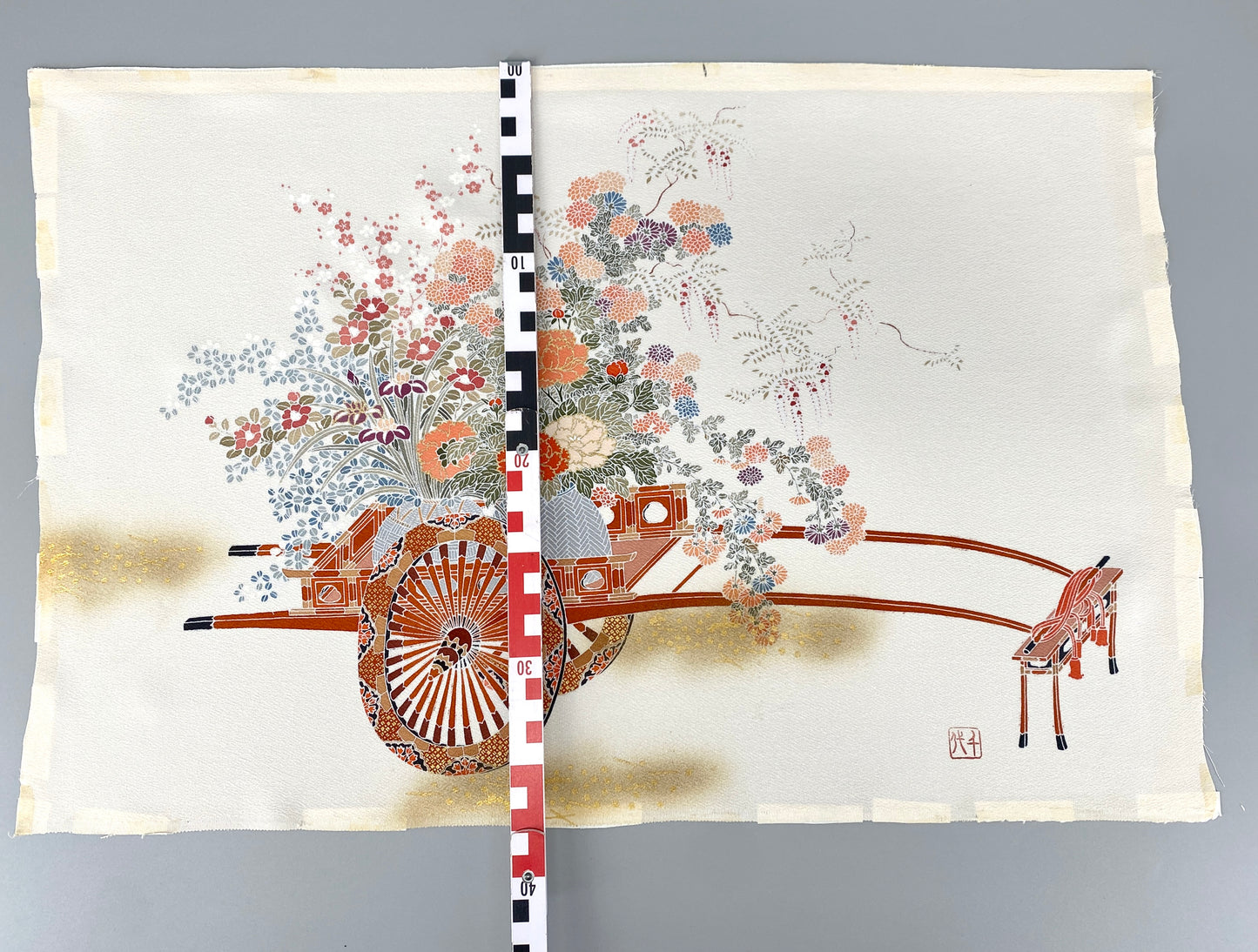 2X japanische Grafik,Genji Monogatari und Fuhrwagen