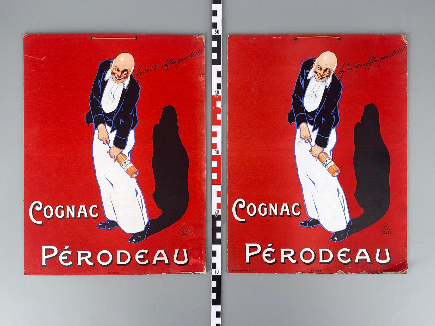 Originales Werbeplakat für den Cognac Pérodeau von Paris aus den 1920er Jahren