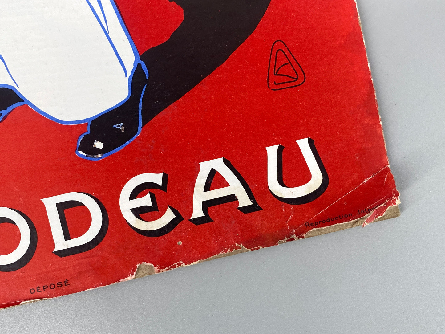 Originales Werbeplakat für den Cognac Pérodeau von Paris aus den 1920er Jahren