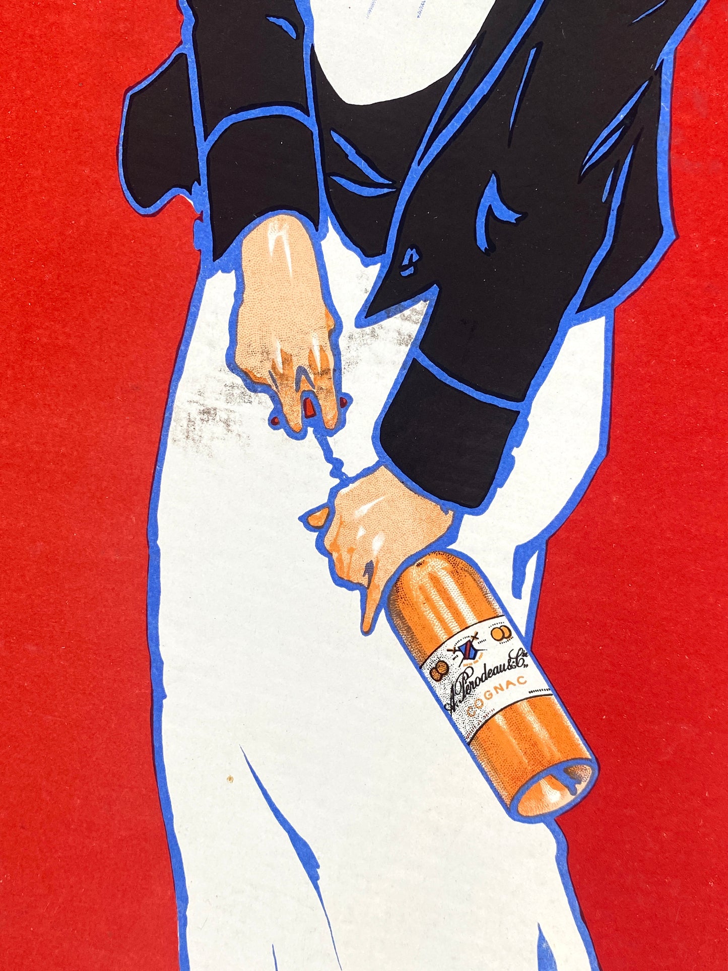 Originales Werbeplakat für den Cognac Pérodeau von Paris aus den 1920er Jahren
