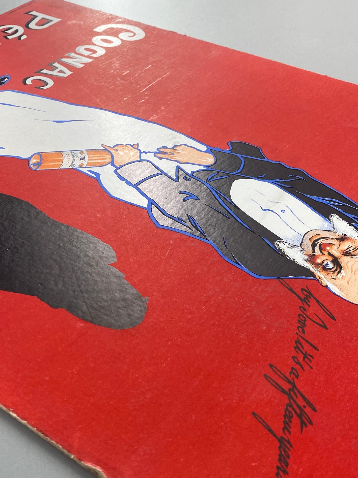 Originales Werbeplakat für den Cognac Pérodeau von Paris aus den 1920er Jahren