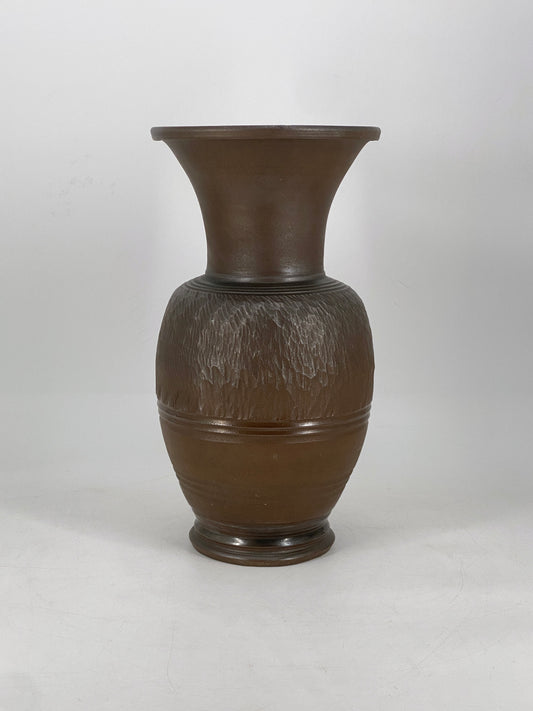 Große, Braune Studiokeramik Bodenvase