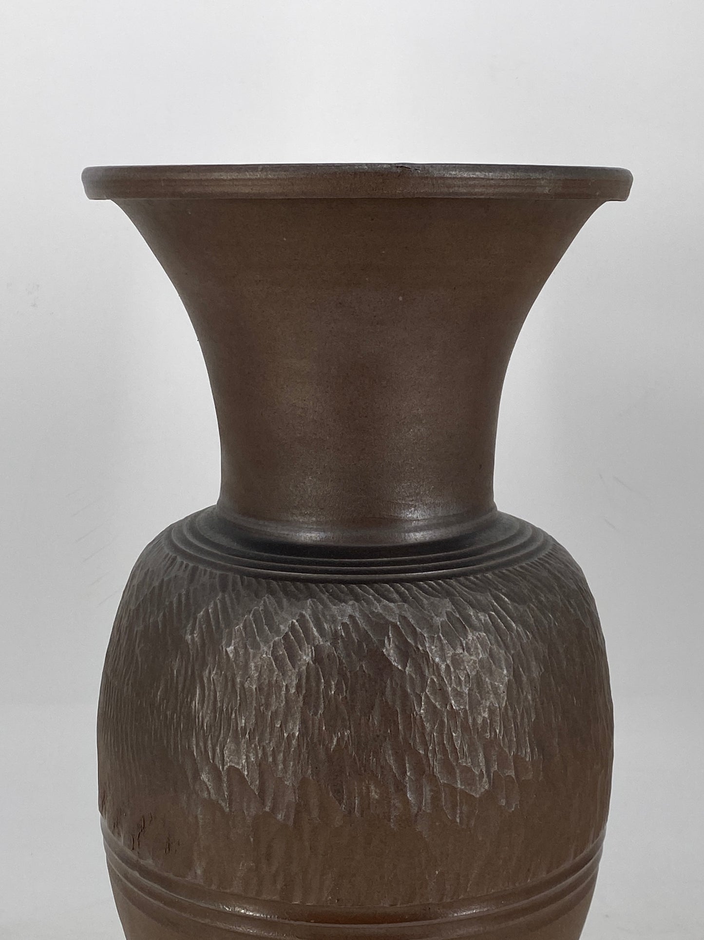 Große, Braune Studiokeramik Bodenvase