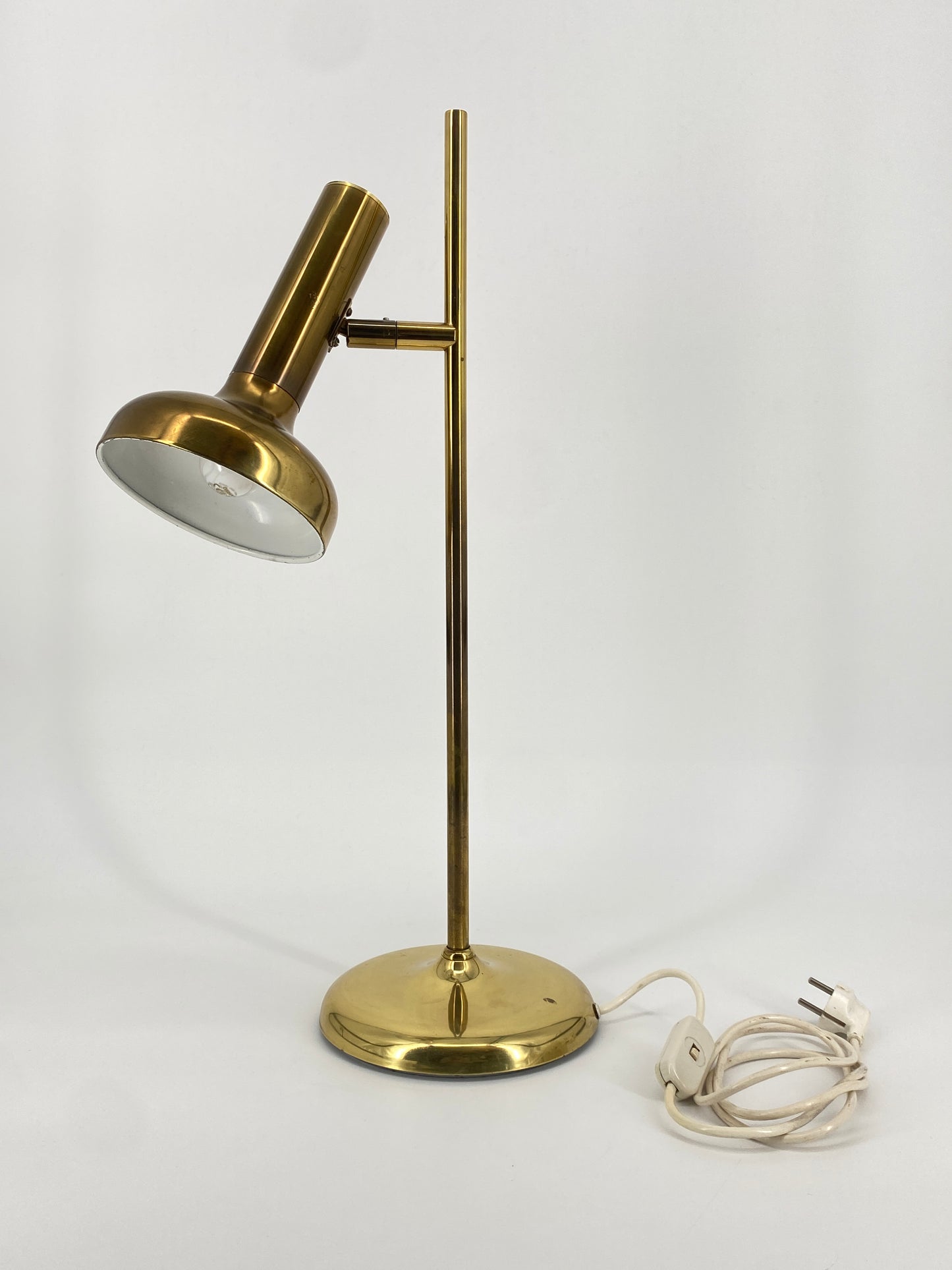 Tischlampe aus Messing von Sölken Leuchten im Mid Century Design, 1970er Deutschland