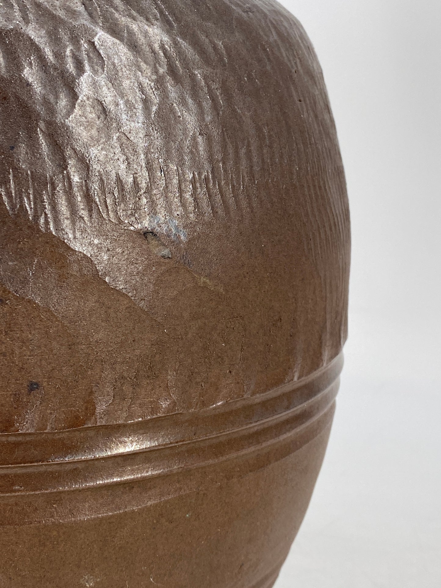 Große, Braune Studiokeramik Bodenvase