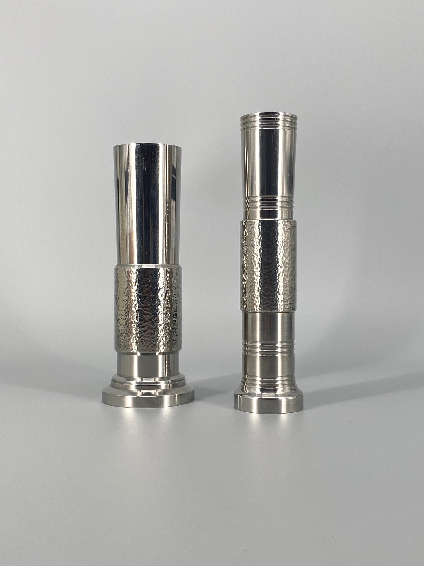 Set aus zwei Vasen im brutalistischen Stil von BMF - Bayerische Metallwarenfabrik, Deutschland 1970er