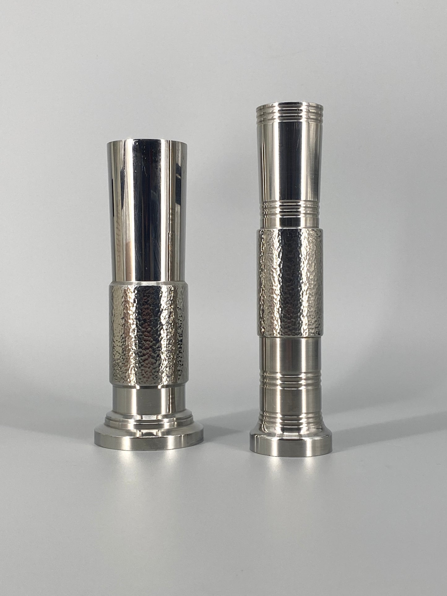 Set aus zwei Vasen im brutalistischen Stil von BMF - Bayerische Metallwarenfabrik, Deutschland 1970er