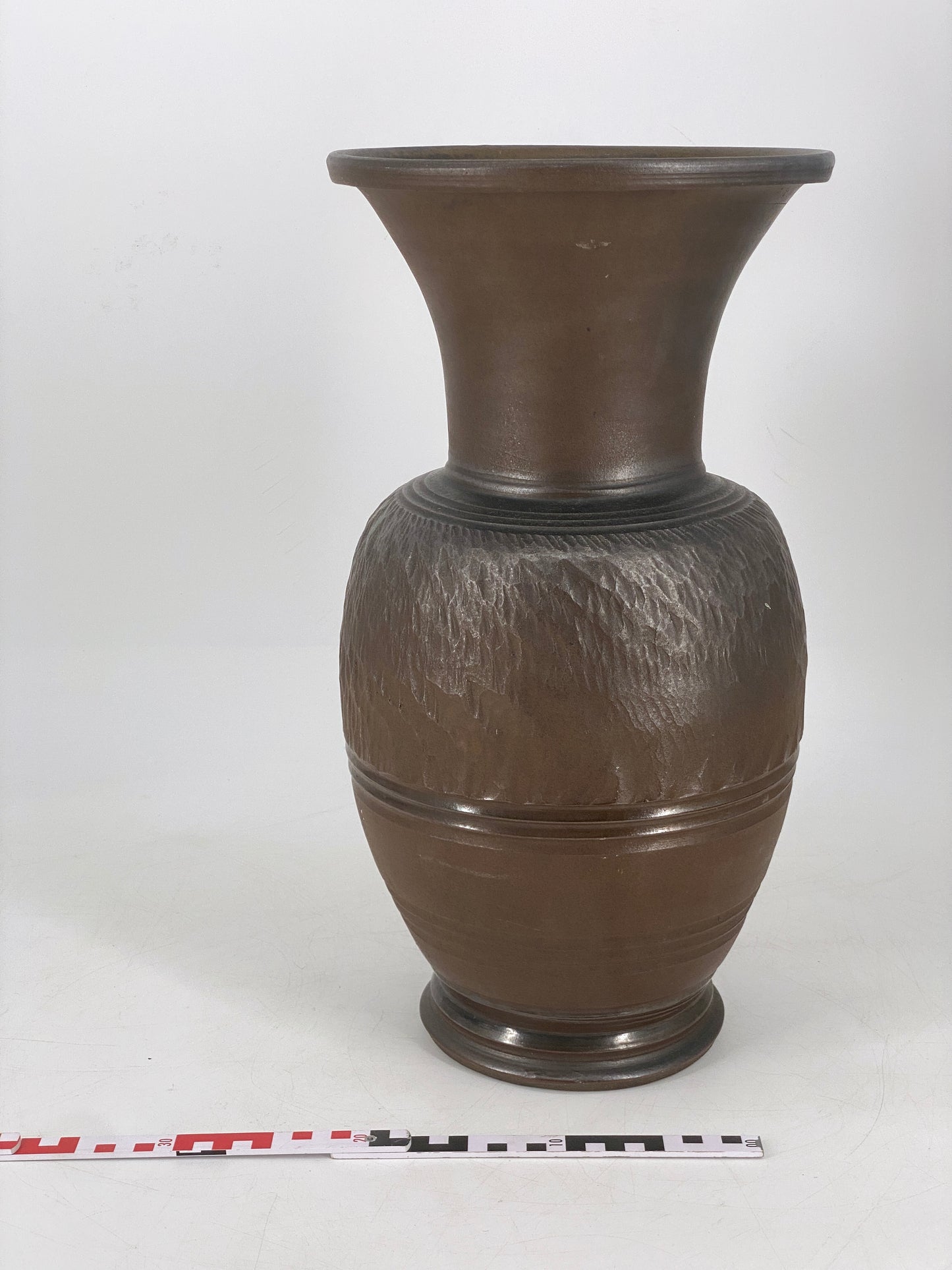 Große, Braune Studiokeramik Bodenvase