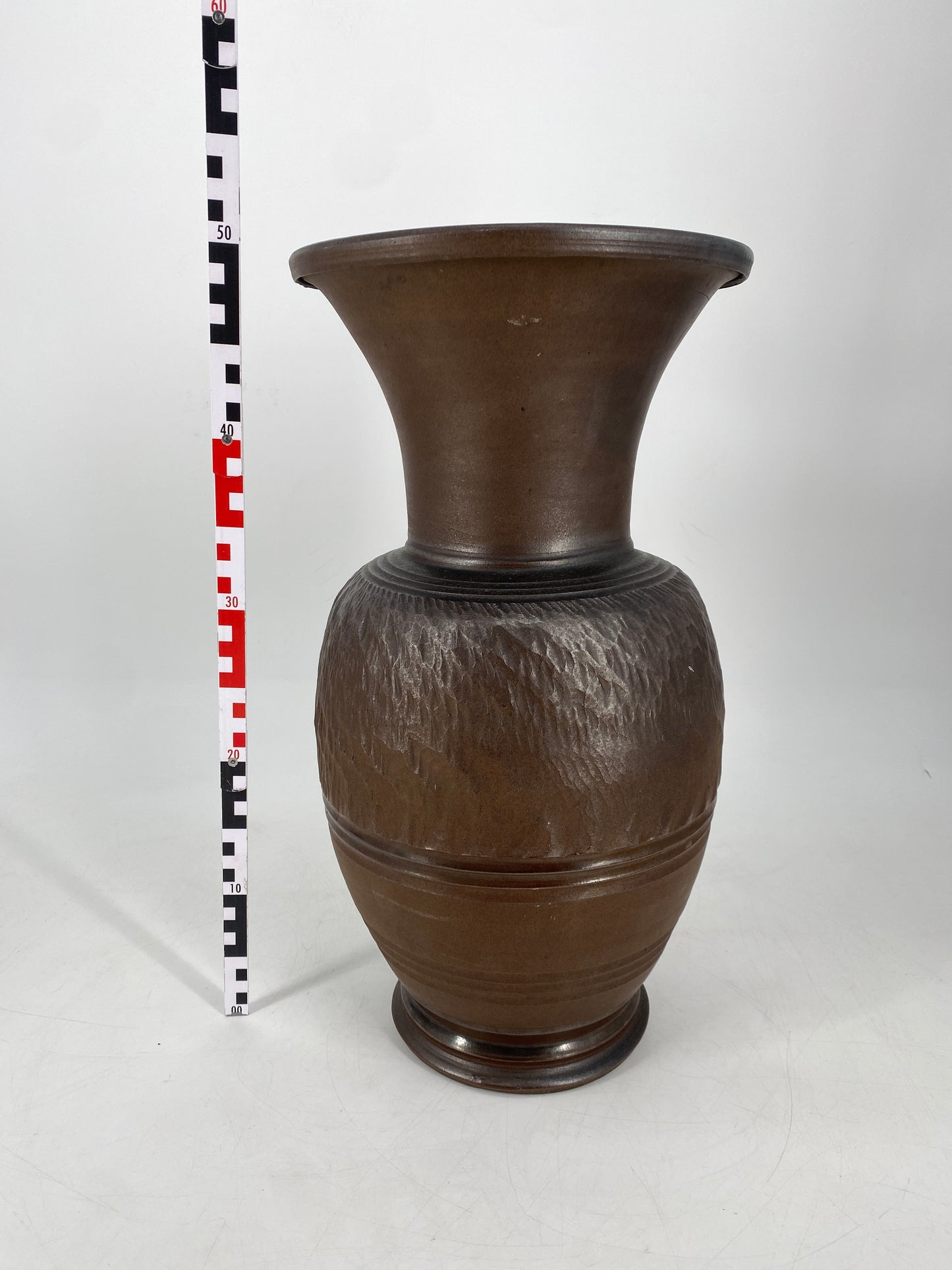 Große, Braune Studiokeramik Bodenvase