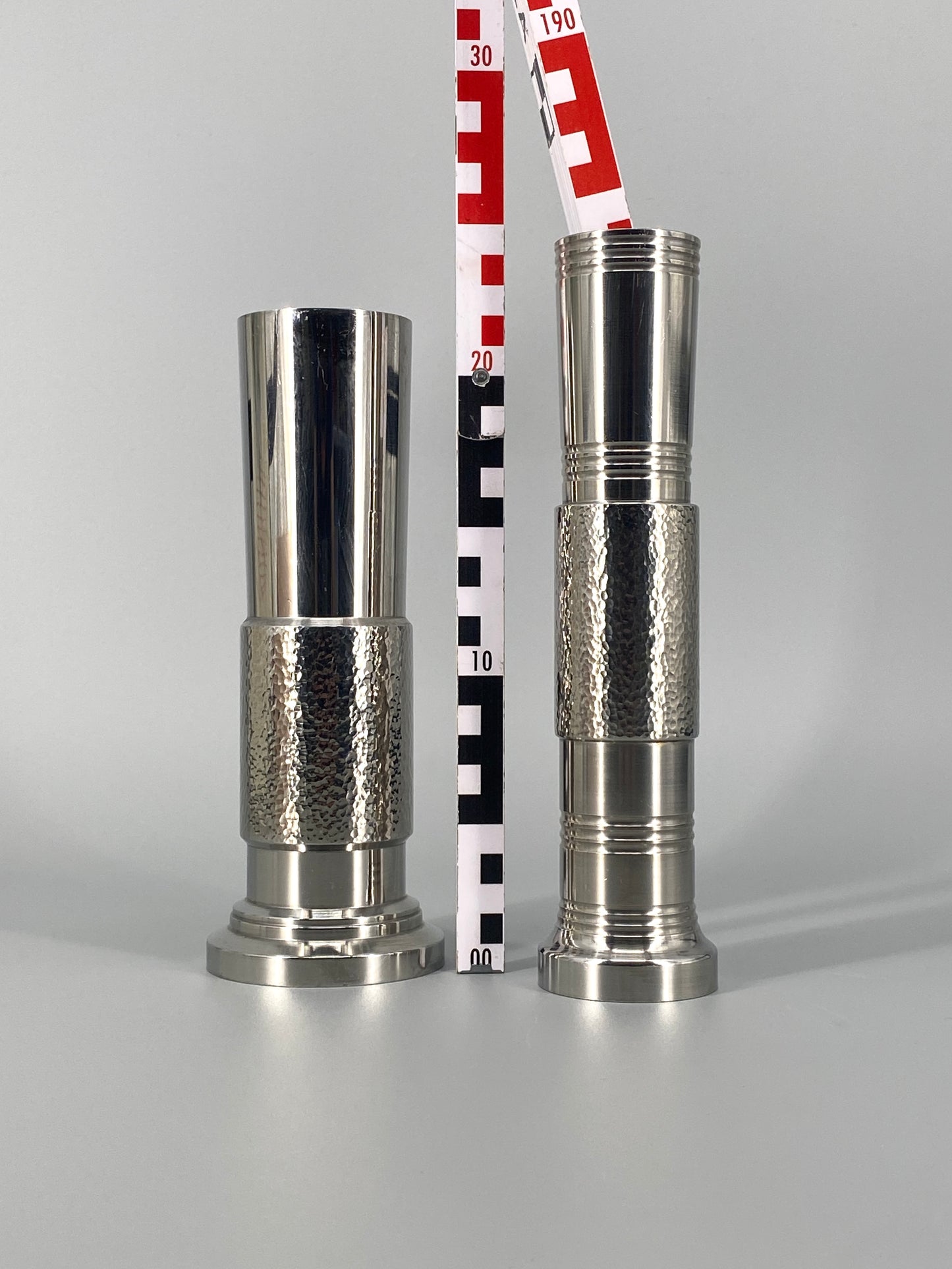 Set aus zwei Vasen im brutalistischen Stil von BMF - Bayerische Metallwarenfabrik, Deutschland 1970er