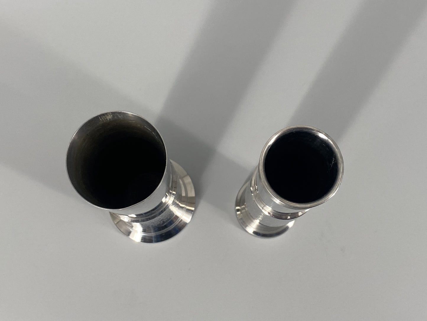 Set aus zwei Vasen im brutalistischen Stil von BMF - Bayerische Metallwarenfabrik, Deutschland 1970er