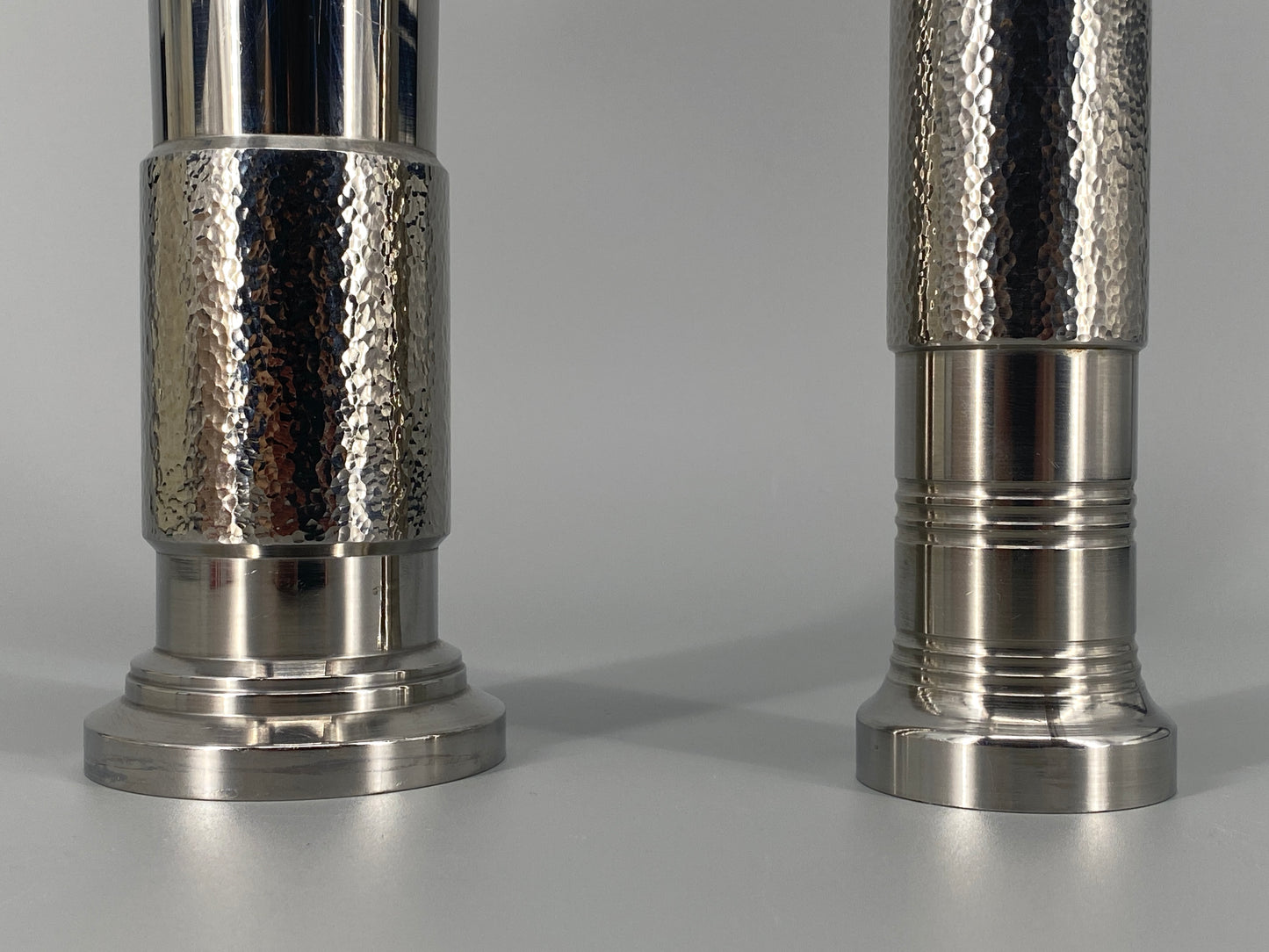 Set aus zwei Vasen im brutalistischen Stil von BMF - Bayerische Metallwarenfabrik, Deutschland 1970er