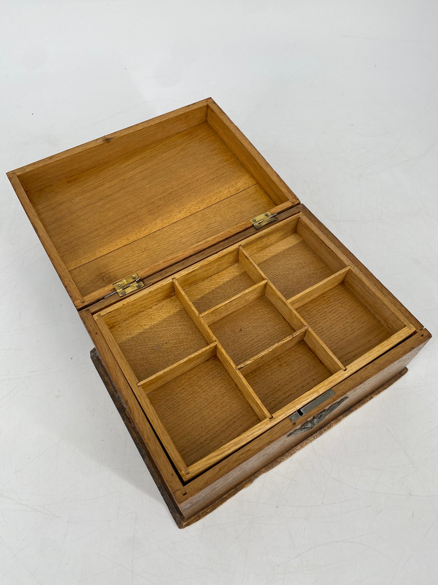 Jugendstil Schatulle mit Metallbeschlägen um 1900