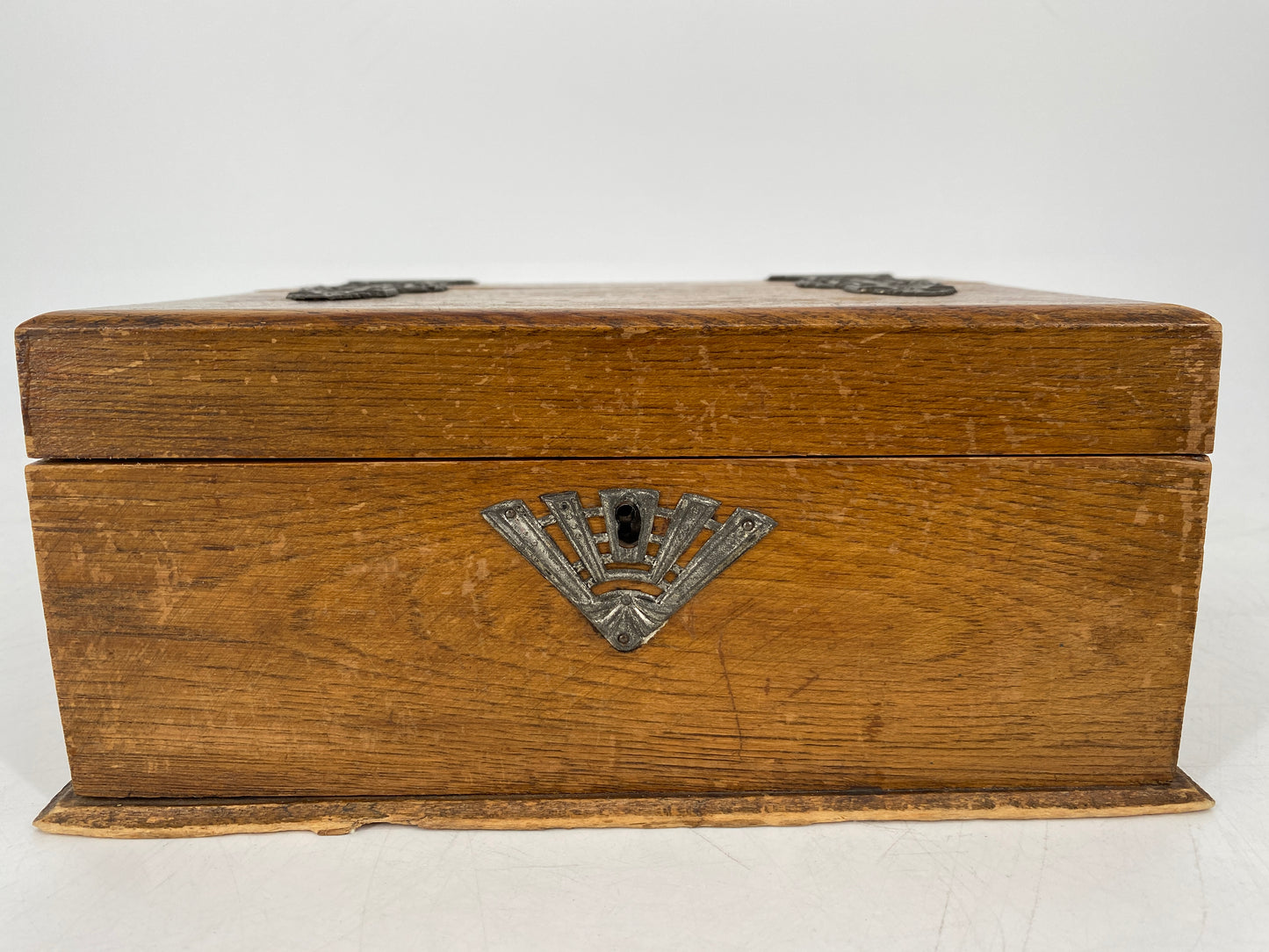 Jugendstil Schatulle mit Metallbeschlägen um 1900