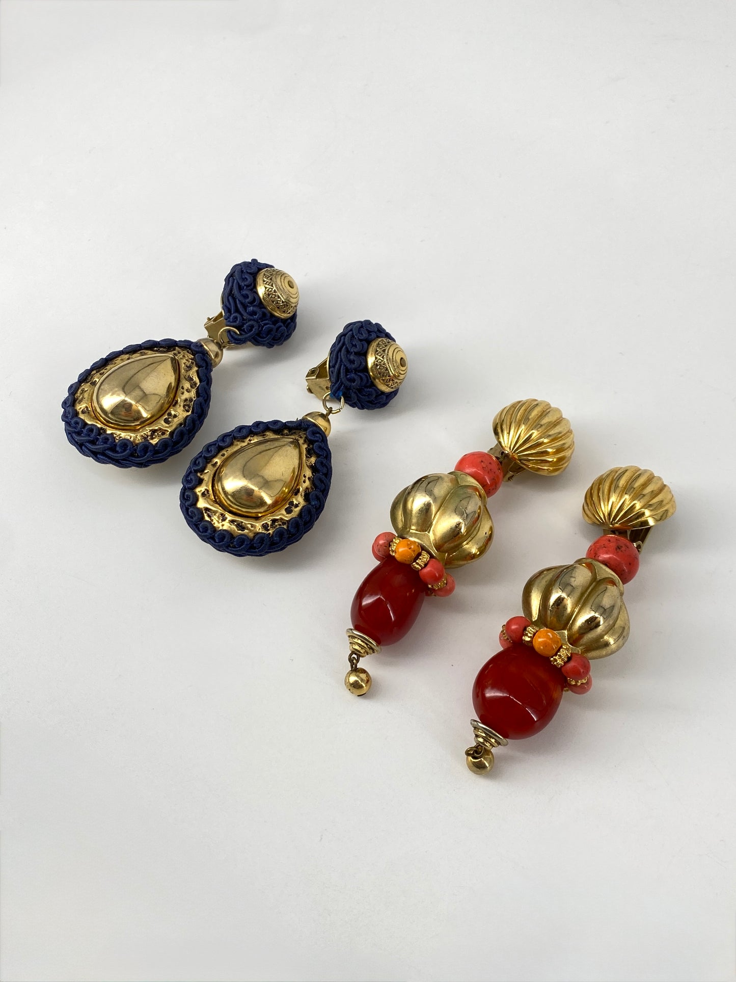 2 Paar Statement Ohrringe, Italien