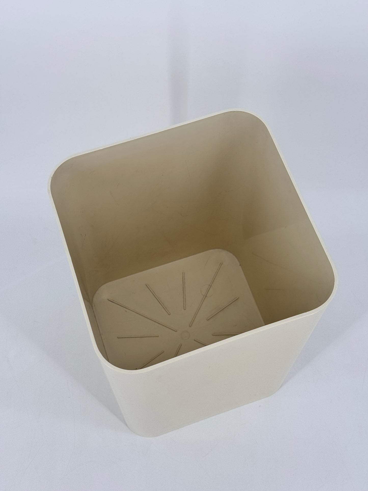 Kartell, Quadrato 4672, Papierkorb, weiß, 70er
