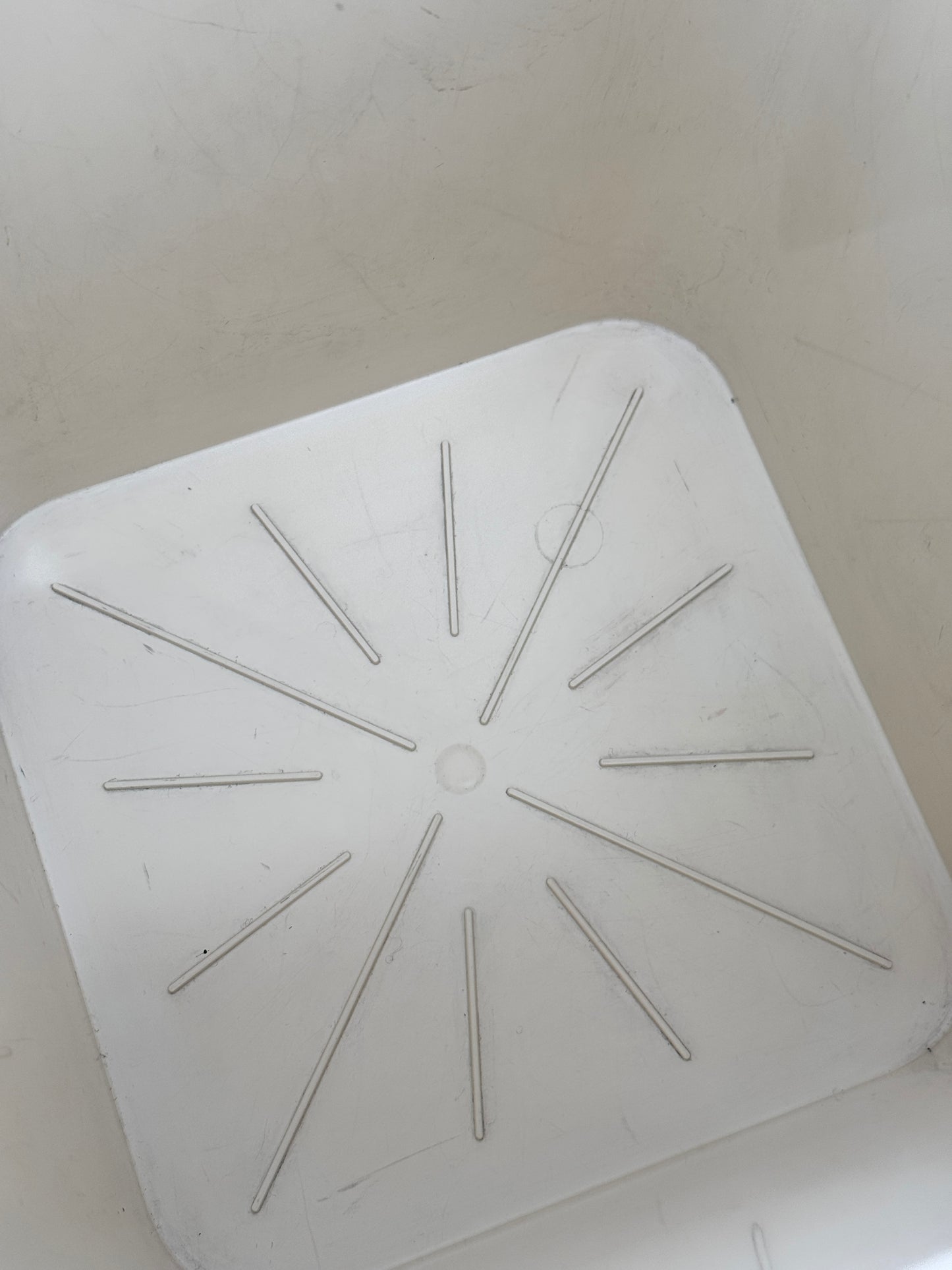 Kartell, Quadrato 4672, Papierkorb, weiß, 70er